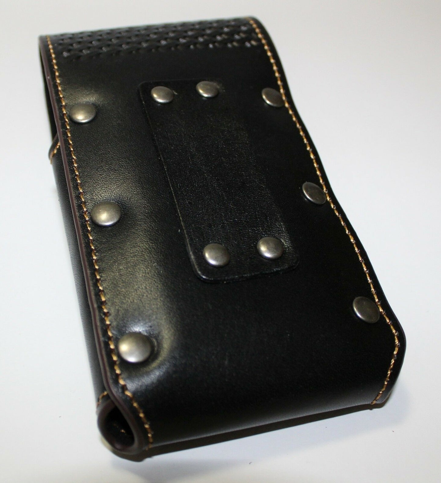 7" ROOSTER BLACK EMBOSSED LEATHER POUCH EXTRA LARGE  BELT LOOP HOLSTER CELL PHONE CASE UNIVERSAL OVERSIZE #EH12924--FREE SHIPPING