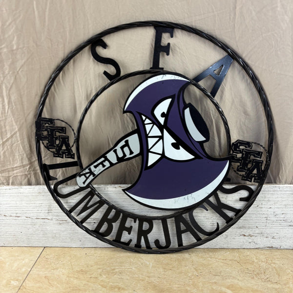 SFA LUMBERJACKS CUSTOM METAL VINTAGE CRAFT SIGN WALL ART TEAM SIGN HANDMADE