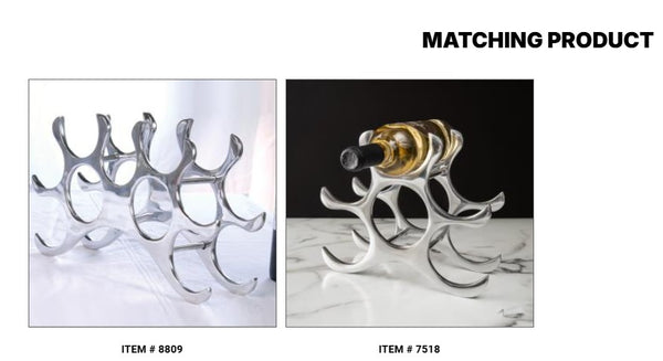 SPLASH WINE BOTTLE STAND WINE ALUMINUM WINE CADDIES WESTERN HOME DECOR HANDMADE NEW #EH13114