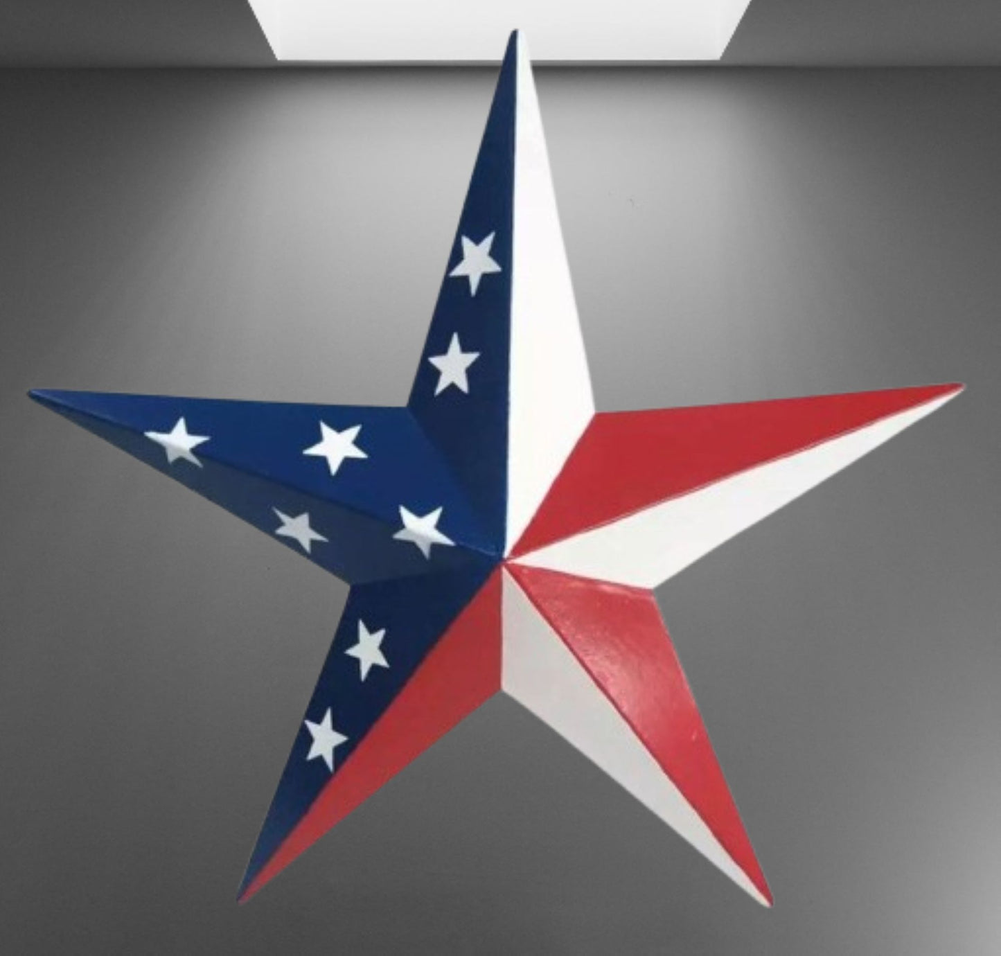 AMERICANA USA FLAG BARN STAR RED WHT BLUE PATRIOTIC METAL STAR HANDMADE 16",24",36" #EH13422