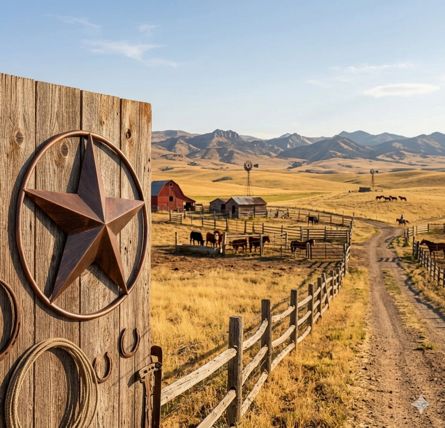 SOLID RING BRONZE BARN STAR METAL LONE STAR WESTERN HOME DECOR HANDMADE NEW 3" TO 38"-#EH10026