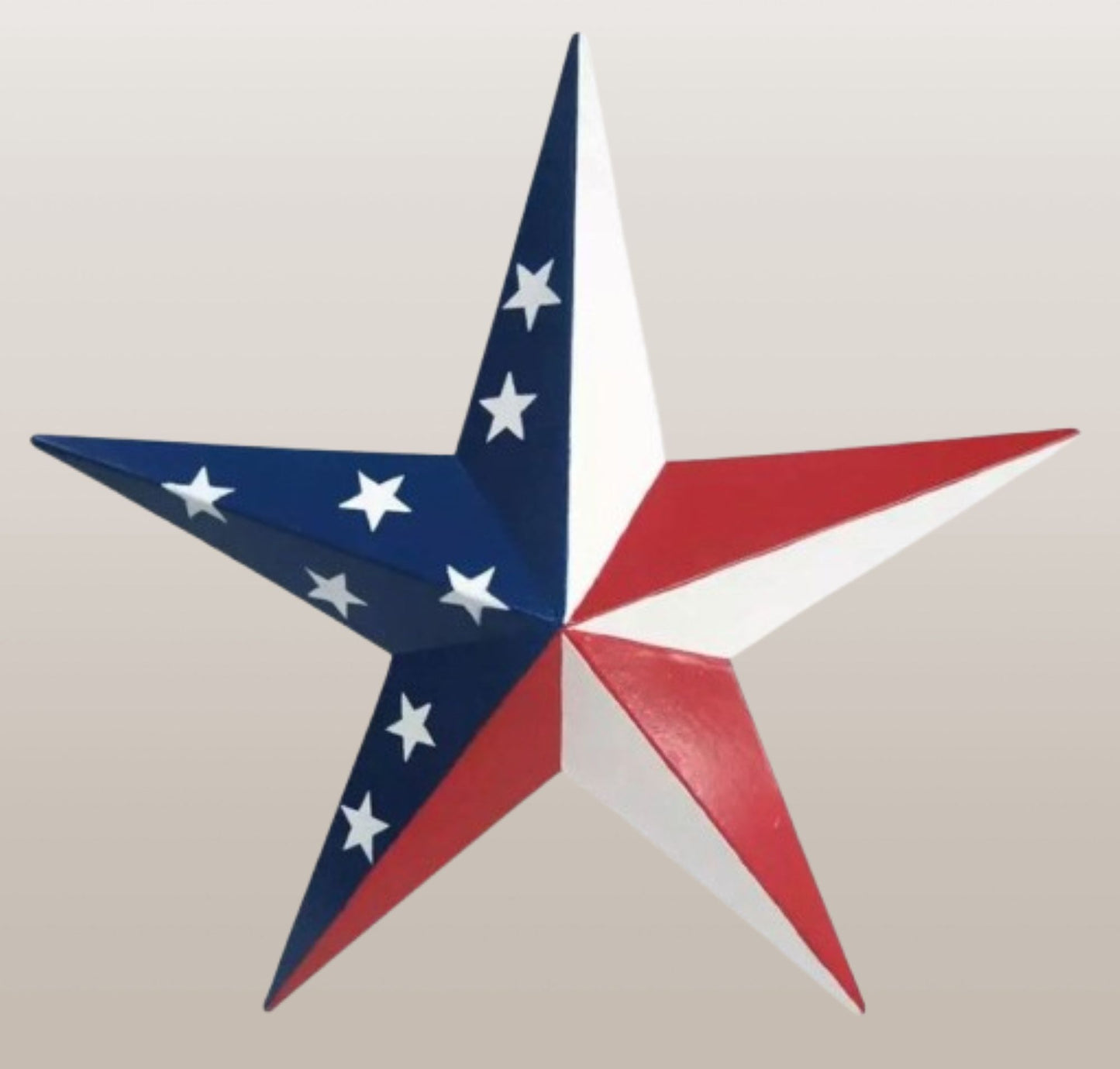 AMERICANA USA FLAG BARN STAR RED WHT BLUE PATRIOTIC METAL STAR HANDMADE 16",24",36" #EH13422