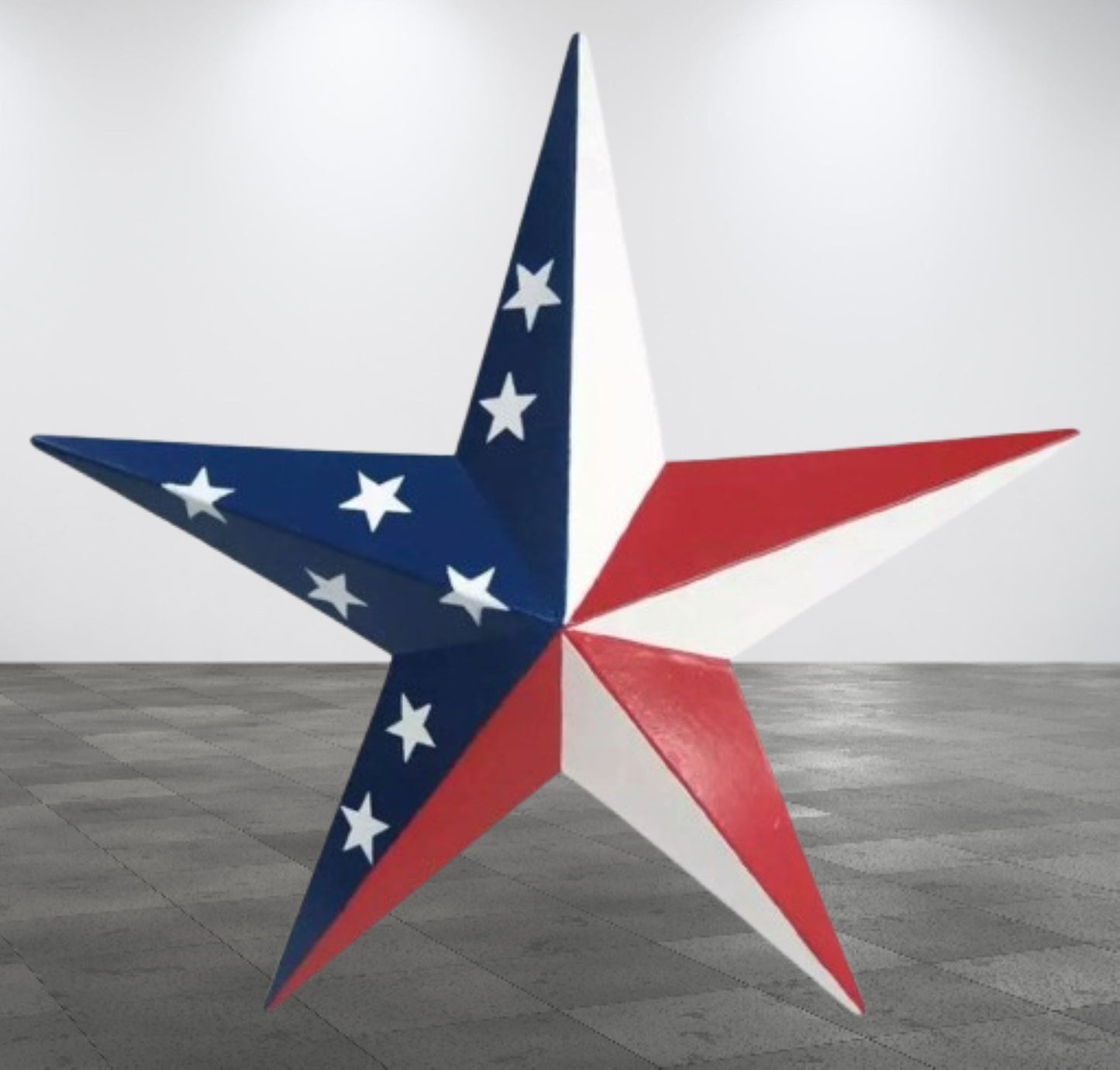 AMERICANA USA FLAG BARN STAR RED WHT BLUE PATRIOTIC METAL STAR HANDMADE 16",24",36" #EH13422