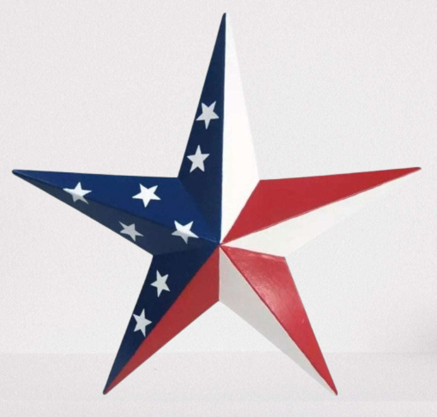 AMERICANA USA FLAG BARN STAR RED WHT BLUE PATRIOTIC METAL STAR HANDMADE 16",24",36" #EH13422