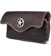 7" LONE STAR BROWN HORIZONTAL LEATHER HOLSTER POUCH EXTRA LARGE  BELT LOOP CELL PHONE CASE UNIVERSAL OVERSIZE #EH12951