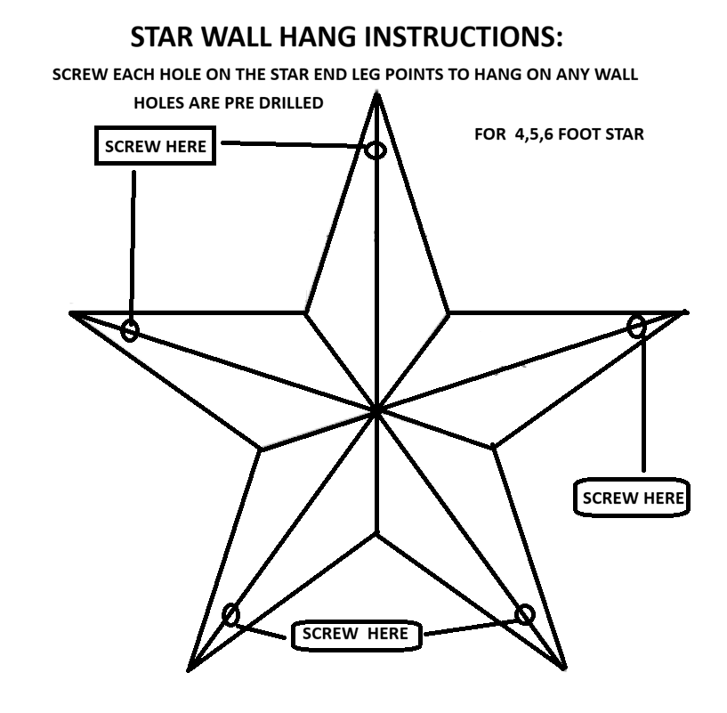 48" BURGUNDY STAR KIT ASSEMBLY BARN STAR 5 POINT METAL STAR OF DAVID NO RING WESTERN HOME DECOR HANDMADE 53",72",96" EH13589