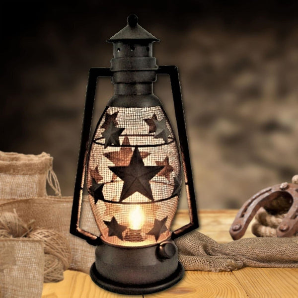 STAR LAMP METAL ART ELECTRIC LANTERN LAMP WESTERN HOME DECOR NEW LIGHTING #EH12727