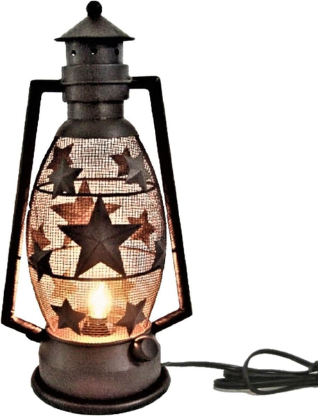 STAR LAMP METAL ART ELECTRIC LANTERN LAMP WESTERN HOME DECOR NEW LIGHTING #EH12727