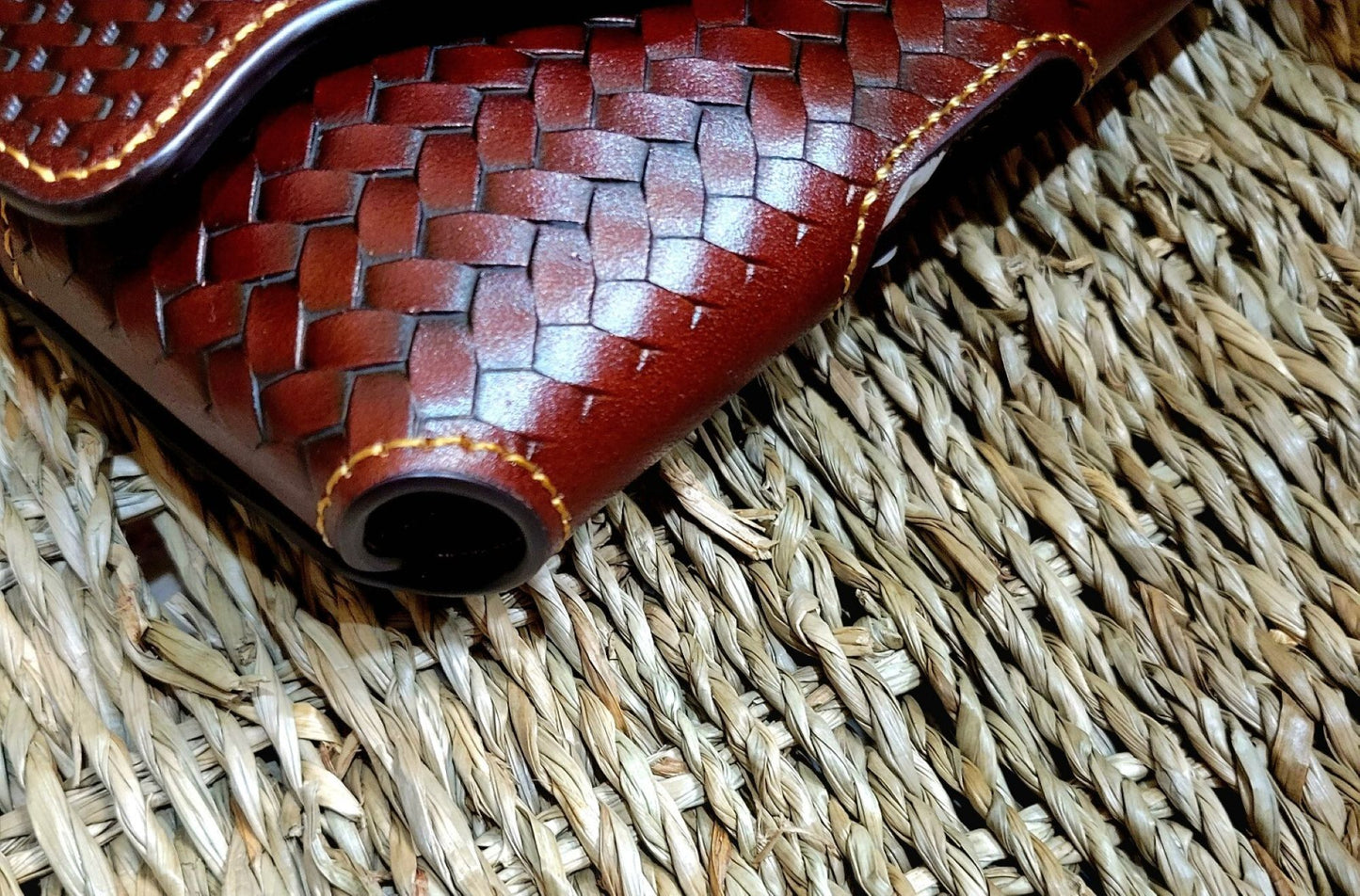 7" LONE STAR BROWN HORIZONTAL LEATHER POUCH EXTRA LARGE  BELT LOOP HOLSTER CELL PHONE CASE UNIVERSAL OVERSIZE #EH12950