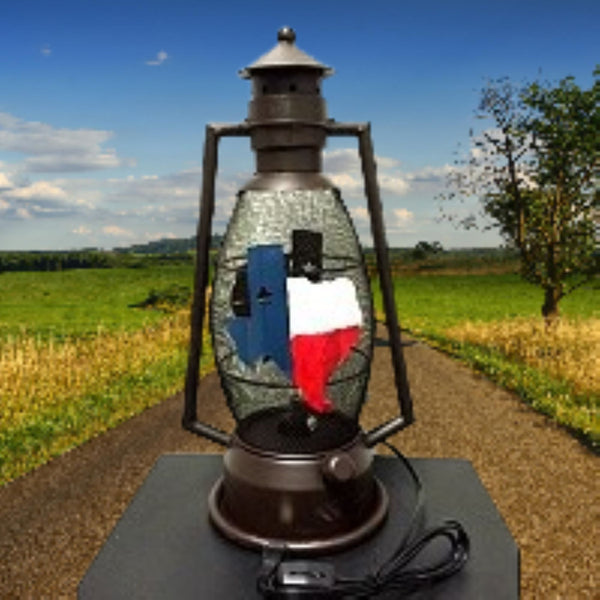 STATE OF TEXAS METAL ART ELECTRIC LANTERN LAMP WESTERN HOME WALL DECOR LIGHTING #EH12734