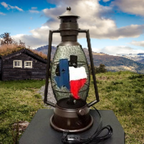STATE OF TEXAS METAL ART ELECTRIC LANTERN LAMP WESTERN HOME WALL DECOR LIGHTING #EH12734