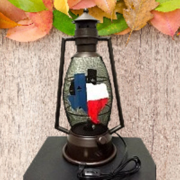 STATE OF TEXAS METAL ART ELECTRIC LANTERN LAMP WESTERN HOME WALL DECOR LIGHTING #EH12734