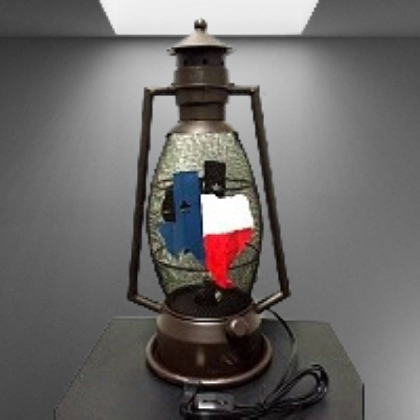 STATE OF TEXAS METAL ART ELECTRIC LANTERN LAMP WESTERN HOME WALL DECOR LIGHTING #EH12734