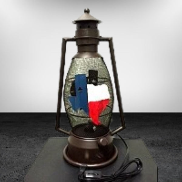 STATE OF TEXAS METAL ART ELECTRIC LANTERN LAMP WESTERN HOME WALL DECOR LIGHTING #EH12734