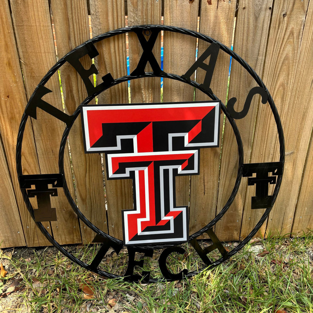 12", 18", 24", 32" TEXAS TECH CUSTOM METAL VINTAGE CRAFT TEAM SIGN WESTERN HOME DECOR HANDMADE