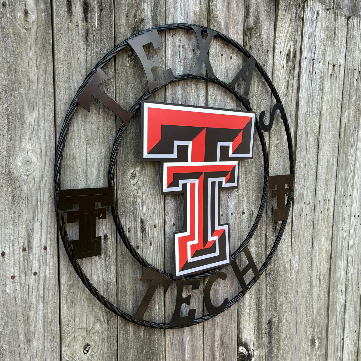 12", 18", 24", 32" TEXAS TECH CUSTOM METAL VINTAGE CRAFT TEAM SIGN WESTERN HOME DECOR HANDMADE