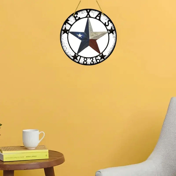 8" TEXAS 1836 2D STAR SIGN FLAT METAL LASERCUT ART WESTERN HOME DECOR HANDMADE NEW #EH12764