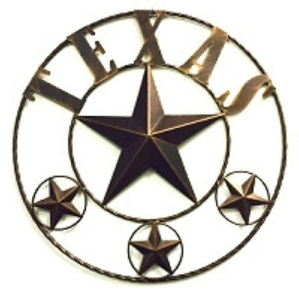 20" TEXAS 1836 BARN LONE STAR METAL WALL ART WESTERN HOME DECOR RUSTIC BRONZE HANDMADE #EH12941