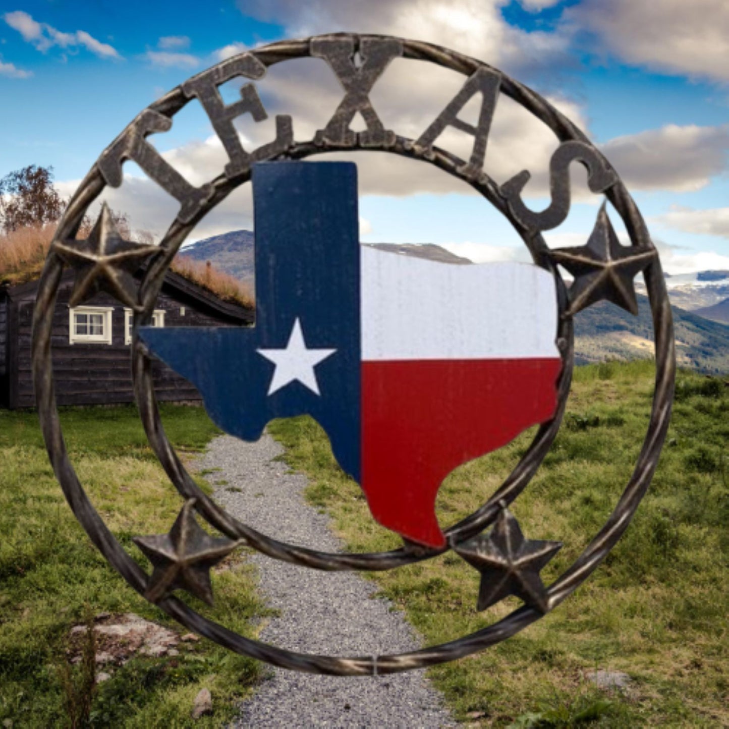 TEXAS MAP SIGN 12",18",24" BARN METAL SIGN WESTERN HOME DECOR HANDMADE NEW #EH