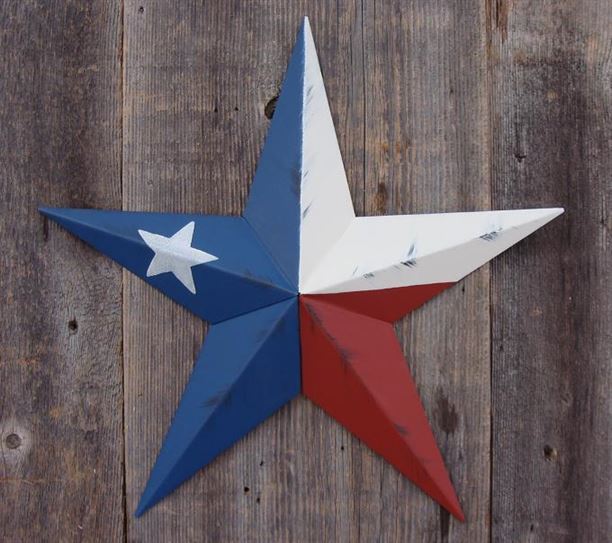 #EH10412 RUSTIC BARN STAR 32",40",53" METAL WALL ART MULTI COLOR WESTERN HOME DECOR HANDMADE