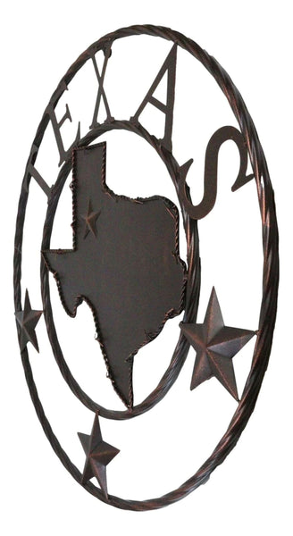 TEXAS HOME STATE OF TEXAS MAP METAL SIGN TWIST RING RUSTIC BRONZE WESTERN HOME DECOR HANDMADE #EH11618
