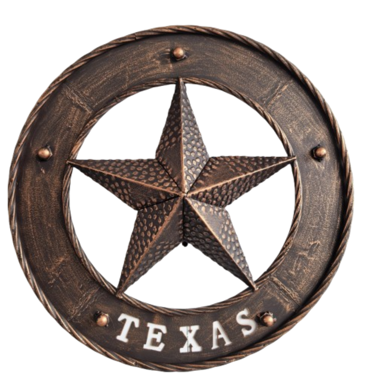 TEXAS STAR SIGN 18" WIDE BAND DISC 3d TWISTED RING WESTERN HOME DECOR HANDMADE #EH13978