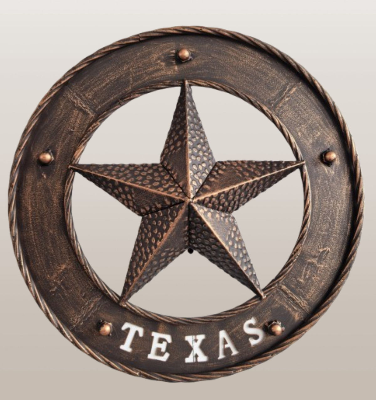 TEXAS STAR SIGN 18" WIDE BAND DISC 3d TWISTED RING WESTERN HOME DECOR HANDMADE #EH13978