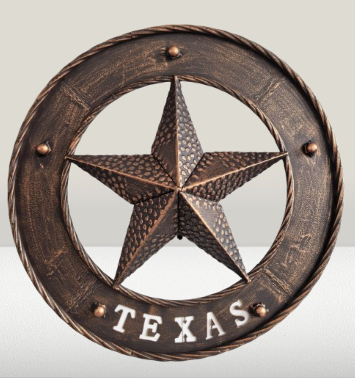 TEXAS STAR SIGN 18" WIDE BAND DISC 3d TWISTED RING WESTERN HOME DECOR HANDMADE #EH13978