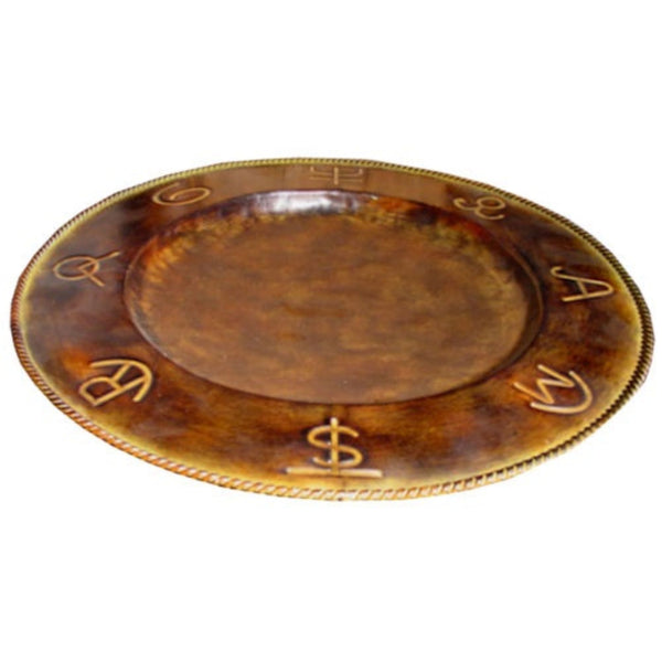 12" BRANDING CHARGER WESTERN HOME DECOR HANDMADE METAL CHARGER NEW #EH13197