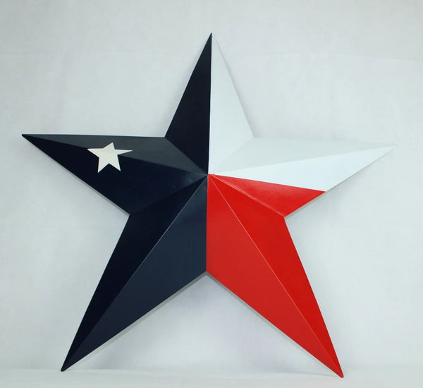 TEXAS FLAG STAR RED WHITE NAVY BLUE 3D PATRIOTIC STAR WESTERN HOME DECOR HANDMADE 12",24",36" #EH12940