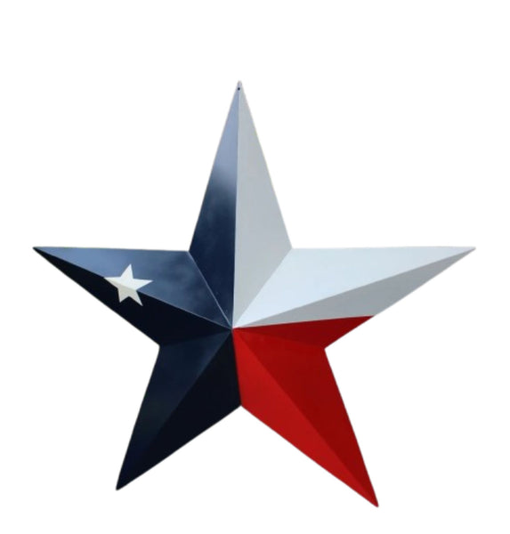 TEXAS FLAG STAR RED WHITE NAVY BLUE 3D PATRIOTIC STAR WESTERN HOME DECOR HANDMADE 12",24",36" #EH12940