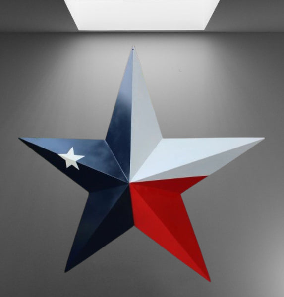 TEXAS FLAG STAR RED WHITE NAVY BLUE 3D PATRIOTIC STAR WESTERN HOME DECOR HANDMADE 12",24",36" #EH12940