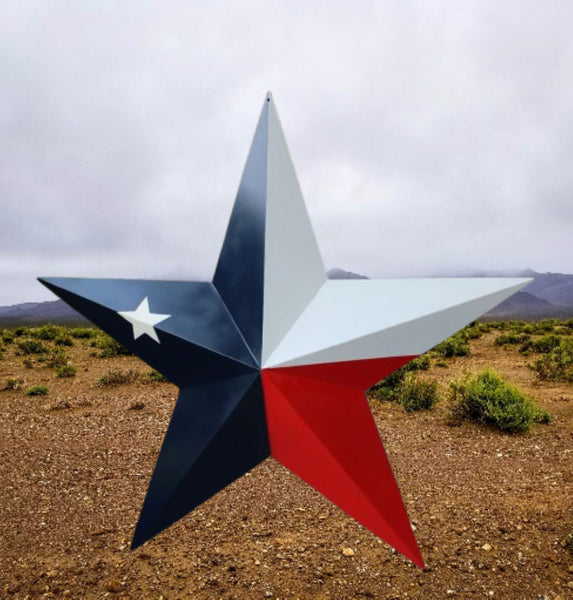 TEXAS FLAG STAR RED WHITE NAVY BLUE 3D PATRIOTIC STAR WESTERN HOME DECOR HANDMADE 12",24",36" #EH12940