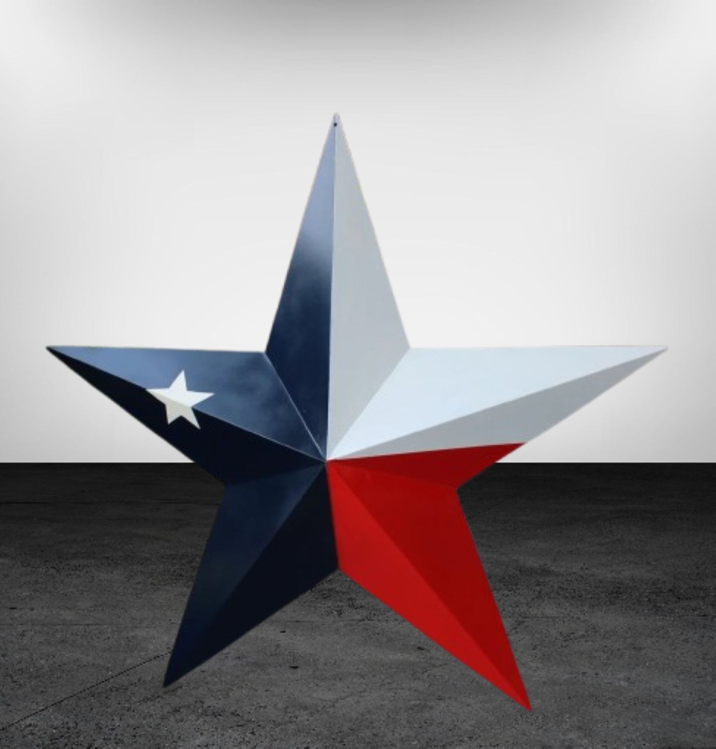 TEXAS FLAG STAR RED WHITE NAVY BLUE 3D PATRIOTIC STAR WESTERN HOME DECOR HANDMADE 12",24",36" #EH12940