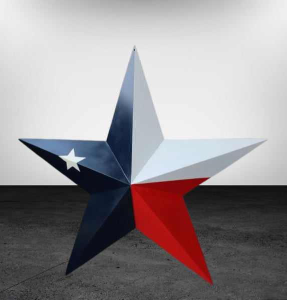 TEXAS FLAG STAR RED WHITE NAVY BLUE 3D PATRIOTIC STAR WESTERN HOME DECOR HANDMADE 12",24",36" #EH12940