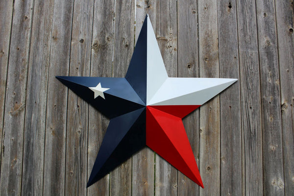 TEXAS FLAG STAR RED WHITE NAVY BLUE 3D PATRIOTIC STAR WESTERN HOME DECOR HANDMADE 12",24",36" #EH12940