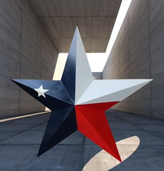 TEXAS FLAG STAR RED WHITE NAVY BLUE 3D PATRIOTIC STAR WESTERN HOME DECOR HANDMADE 12",24",36" #EH12940