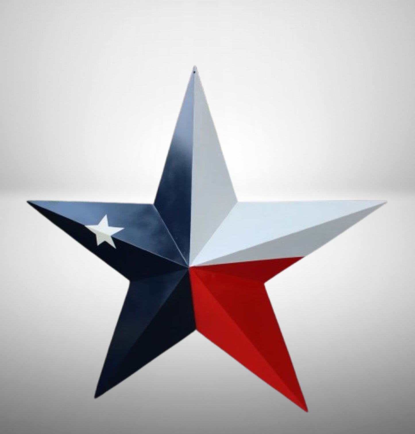 TEXAS FLAG STAR RED WHITE NAVY BLUE 3D PATRIOTIC STAR WESTERN HOME DECOR HANDMADE 12",24",36" #EH12940