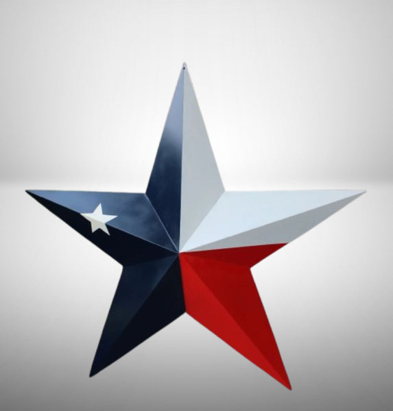 TEXAS FLAG STAR RED WHITE NAVY BLUE 3D PATRIOTIC STAR WESTERN HOME DECOR HANDMADE 12",24",36" #EH12940