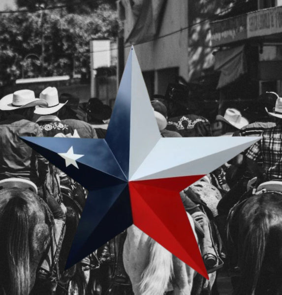 TEXAS FLAG STAR RED WHITE NAVY BLUE 3D PATRIOTIC STAR WESTERN HOME DECOR HANDMADE 12",24",36" #EH12940
