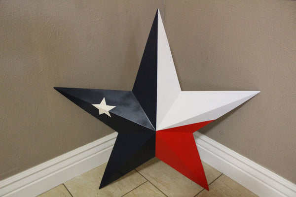 TEXAS FLAG STAR RED WHITE NAVY BLUE 3D PATRIOTIC STAR WESTERN HOME DECOR HANDMADE 12",24",36" #EH12940