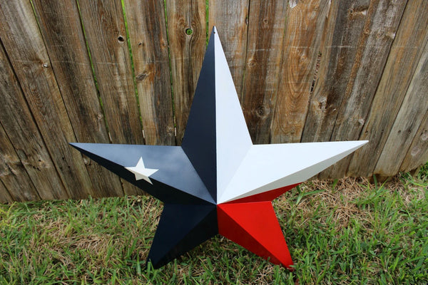 TEXAS FLAG STAR RED WHITE NAVY BLUE 3D PATRIOTIC STAR WESTERN HOME DECOR HANDMADE 12",24",36" #EH12940
