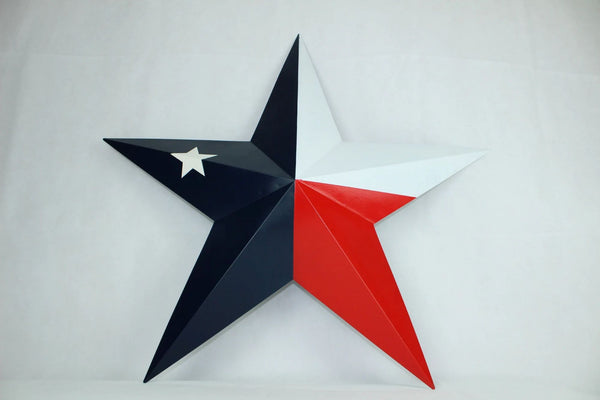 TEXAS FLAG STAR RED WHITE NAVY BLUE 3D PATRIOTIC STAR WESTERN HOME DECOR HANDMADE 12",24",36" #EH12940