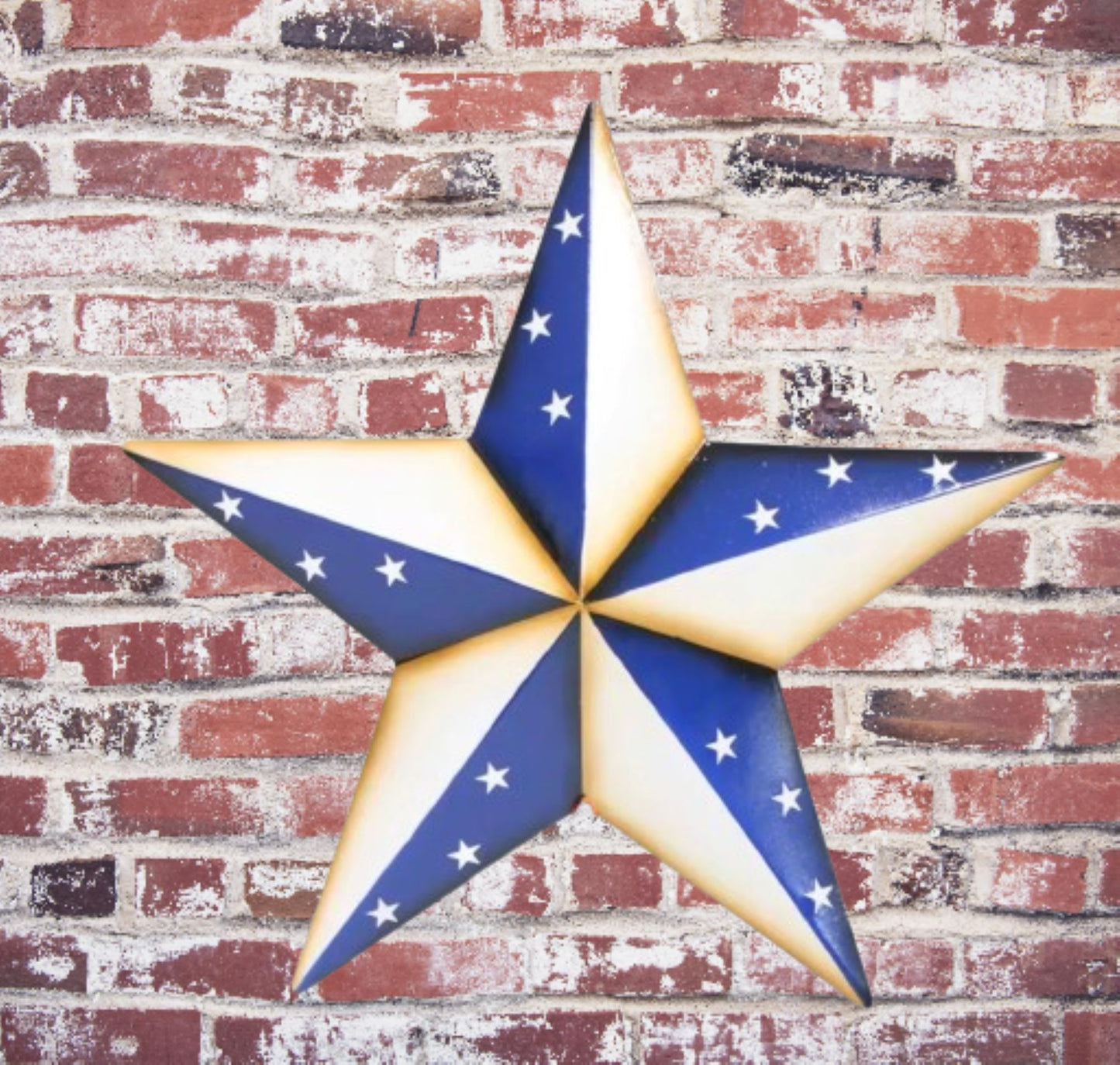 AMERICANA USA FLAG BARN STAR BLUE WHITE STAR STYLE HANDMADE 16",24",36" #EH13746