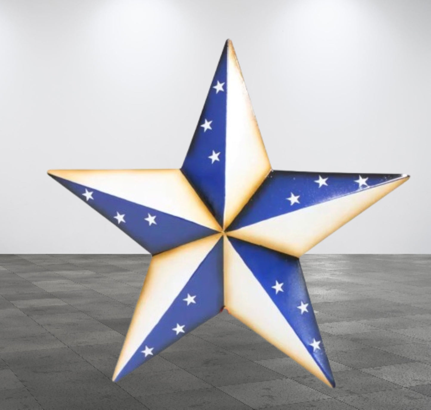 AMERICANA USA FLAG BARN STAR BLUE WHITE STAR STYLE HANDMADE 16",24",36" #EH13746