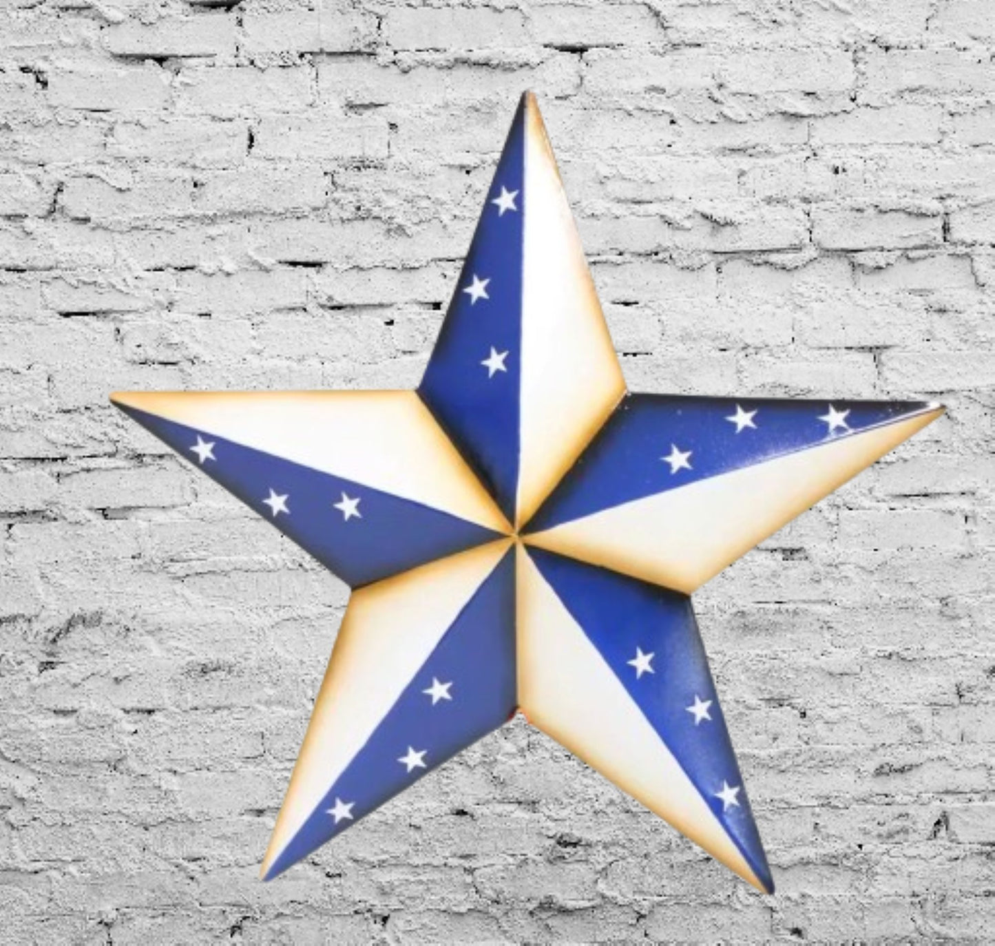 AMERICANA USA FLAG BARN STAR BLUE WHITE STAR STYLE HANDMADE 16",24",36" #EH13746