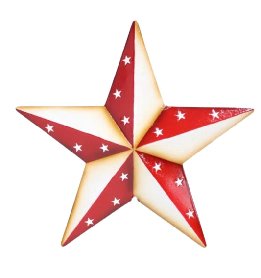 AMERICANA USA FLAG BARN STAR RED WHITE STAR STYLE HANDMADE 16",24",36" #EH