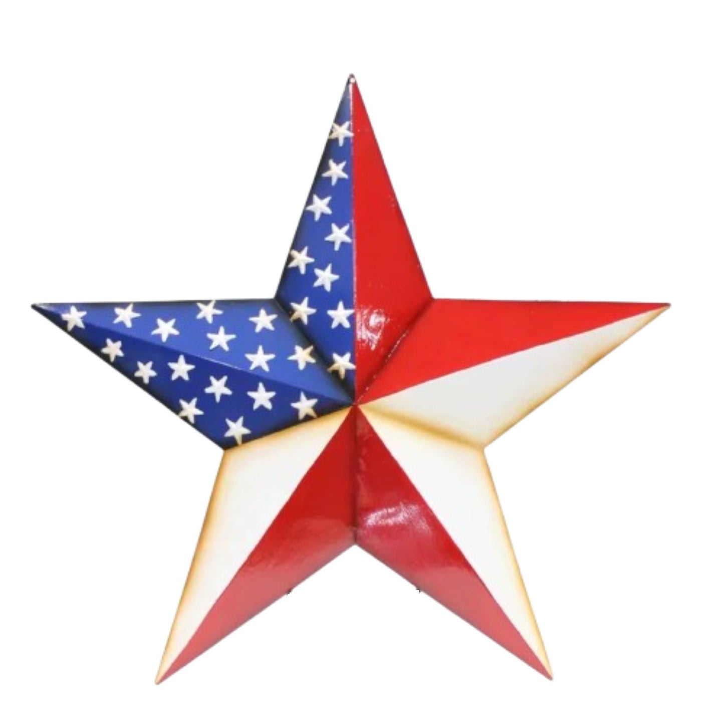 AMERICANA USA FLAG BARN STAR RED WHITE BLUE STAR STYLE HANDMADE 16",24",36" #EH