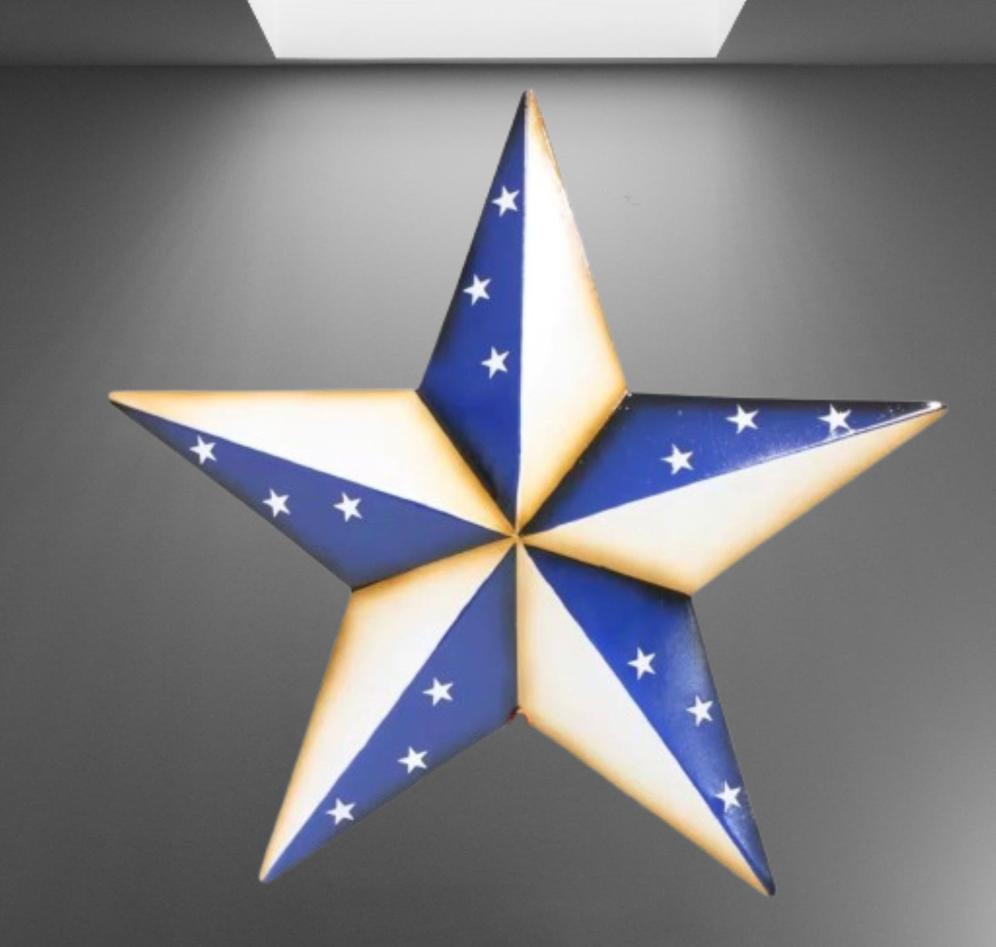 AMERICANA USA FLAG BARN STAR BLUE WHITE STAR STYLE HANDMADE 16",24",36" #EH13746