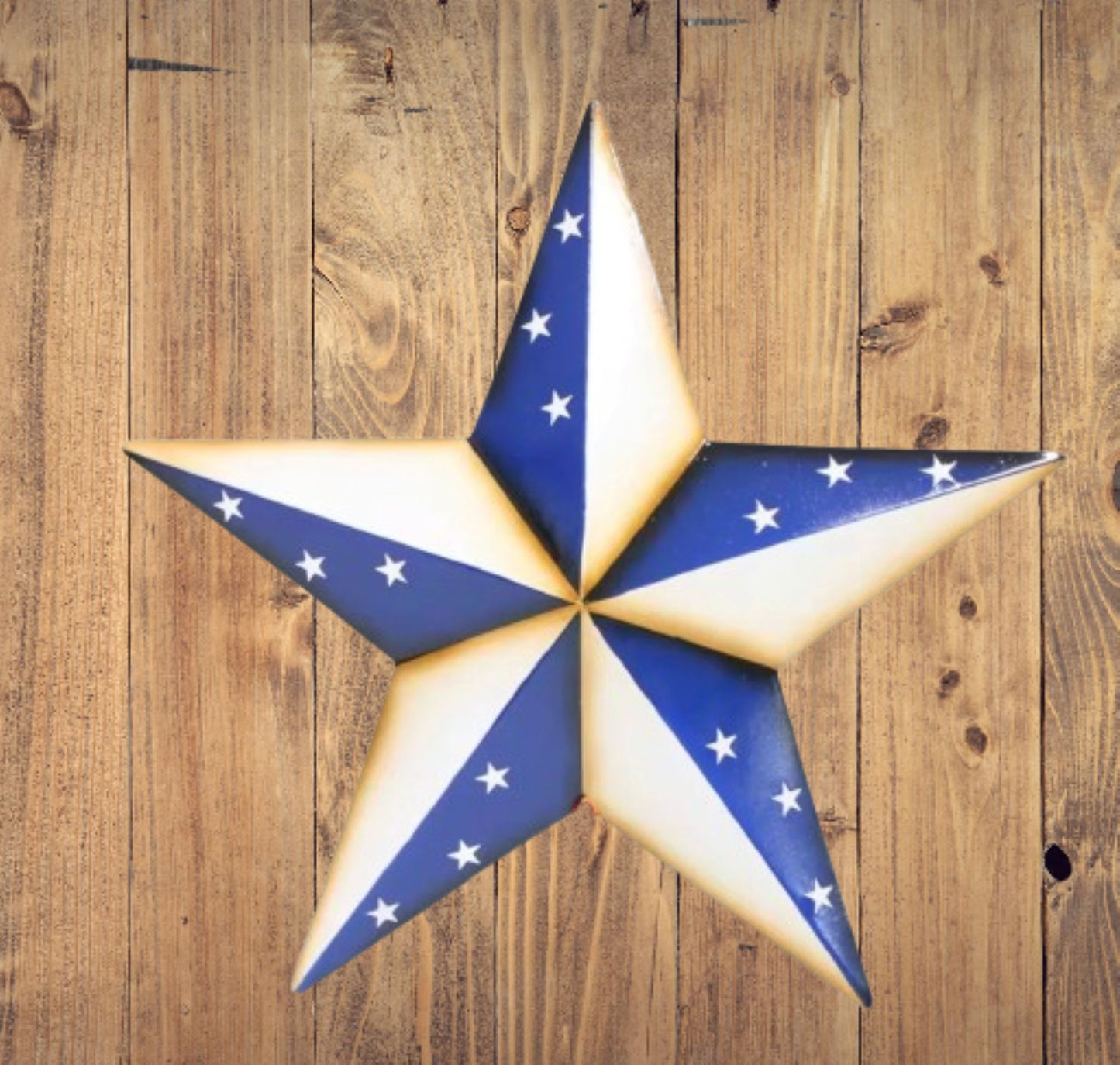 AMERICANA USA FLAG BARN STAR BLUE WHITE STAR STYLE HANDMADE 16",24",36" #EH13746